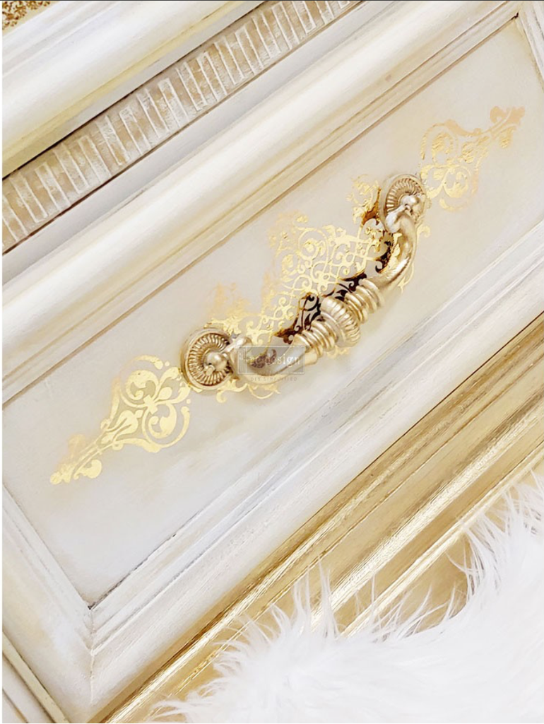 Redesign gold transfer gilded baroque scrollwork