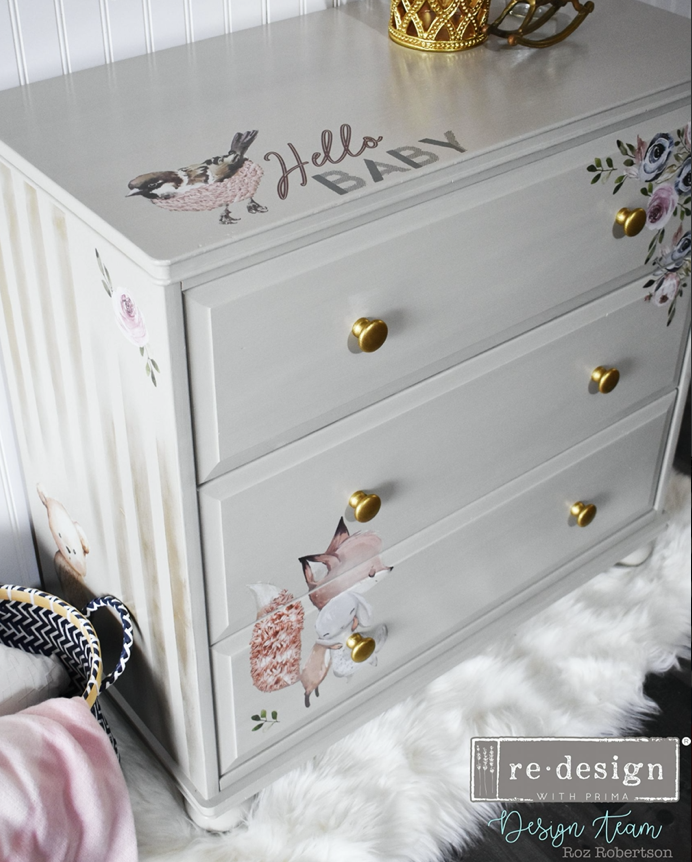 Redesign decor transfers hello baby size 22x30