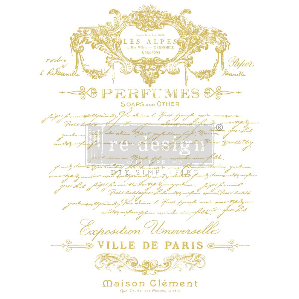 Decor Transfers® Gold Foil Kacha - Perfume Notes