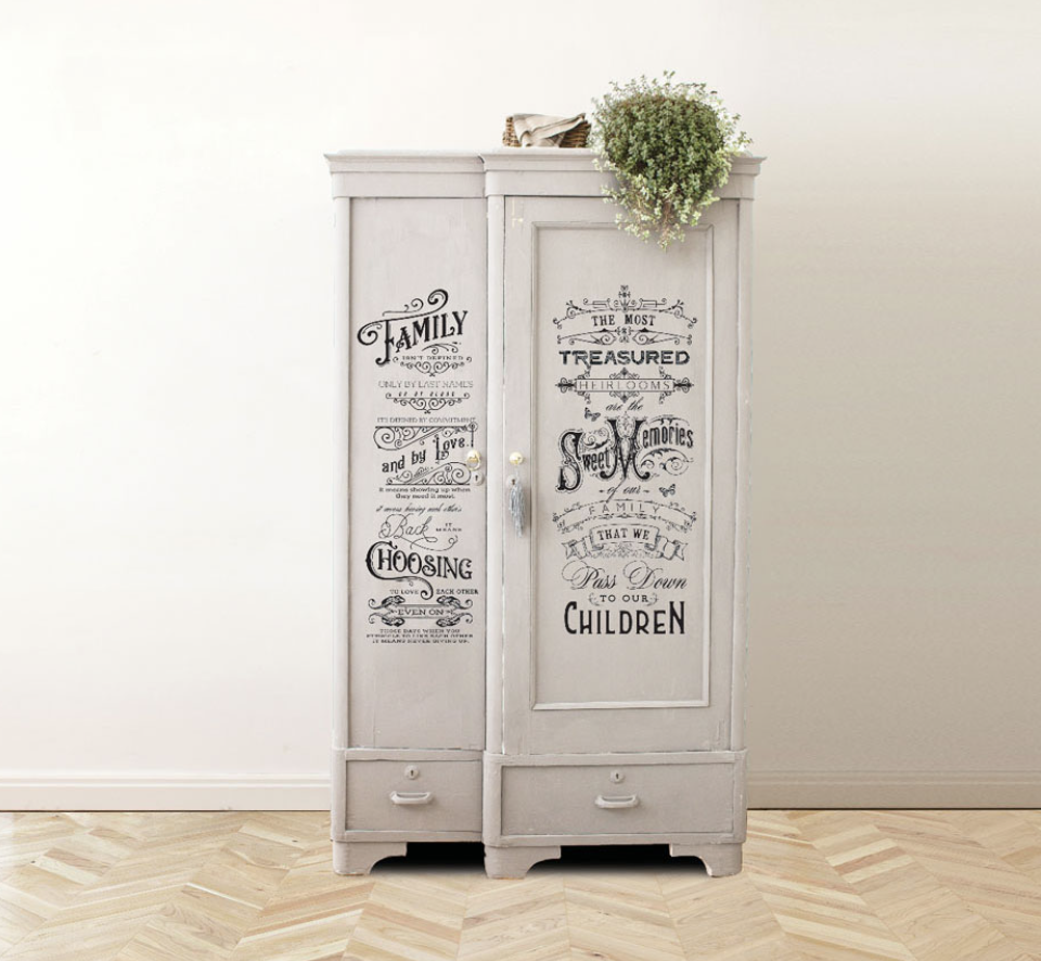 Redesign decor transfers family heirlooms 2 sheets total sheet size 24 x 29