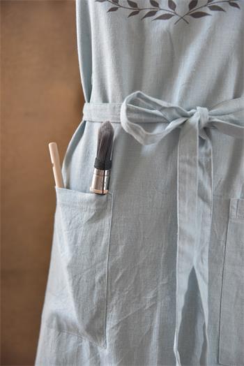 Apron - Vintage paint logo - linen color