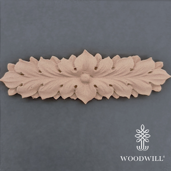 Wood Carved Decorative Center Flower 13cm x 4cm