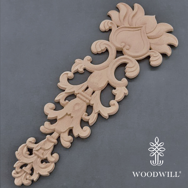 Wood Carved Decorative Column / Pillar 12 cm x 34 cm