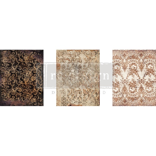 Decor Transfers® - Delicate Lace  3 SHEETS, 21.4 / 28 cm 