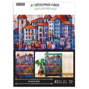 A1 Decoupage Fiber - Village In Color