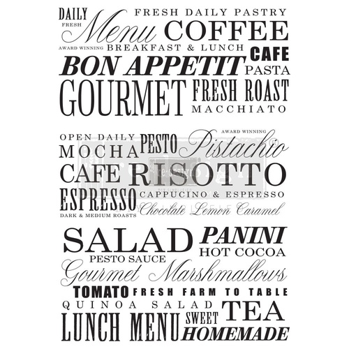 Redesign decor transfers delicious menu 23x 31