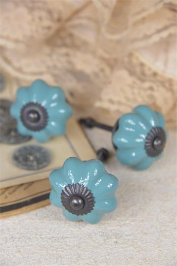 Knob - Ceramic - Turquoise