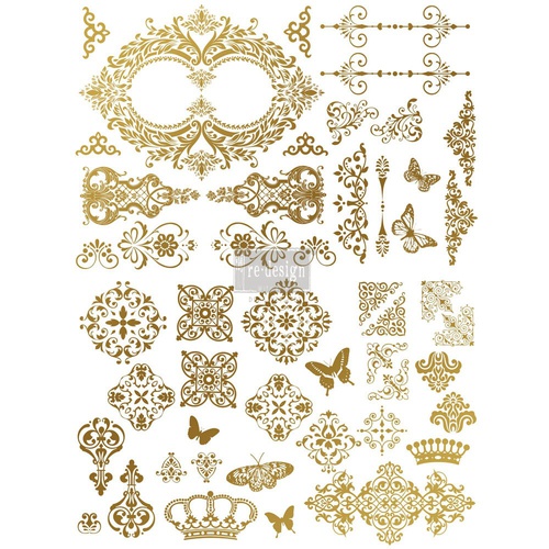 Redesign Gold Transfer - Gilded Baroque Scrollwork