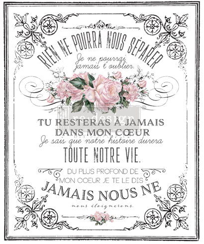 Redesign Décor Transfers® - My Heart - size 60,96 cm x 88,90 cm, cut into 3 sheets