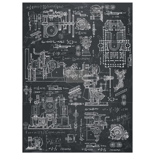 Redesign Décor Transfers® - Industrial Mechanics 22&quot;x 30&quot;