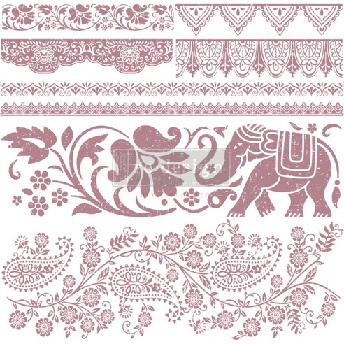 Redesign Decor Stamp - Bohemian Dreamer - 30,48 cm x 30,48 cm (8 pcs)