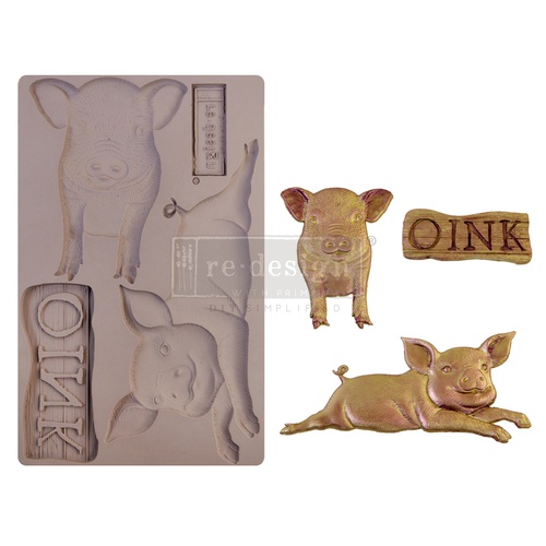 [655350652241] Redesign Décor Moulds® - Farm Friends - 1 pc - 12,7 cm x 20,32 cm - 8 mm thickness