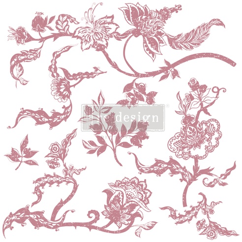 [655350652661] Redesign Decor Stamp - Distressed Floral Prints