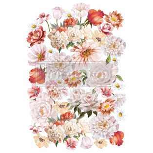 Décor Transfers® - Pretty in Peach - Total sheet size 61 cm x 89 cm, cut into 3 sheets