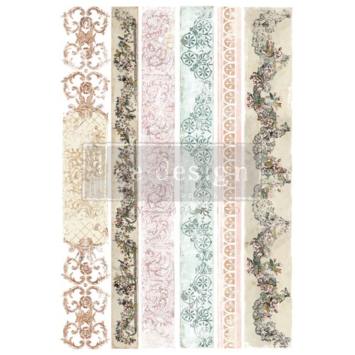 [655350653712] Décor Transfers® - Elegant Accents - Total sheet size 61 cm x 89 cm, cut into 3 sheets