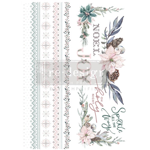 [655350654573] Décor Transfers® - Sparkle &amp; Joy - Total sheet size 60,96 cm x 88,90 cm, cut into 2 sheets