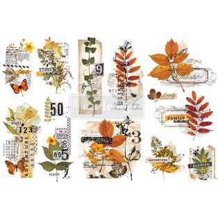 Décor Transfers® - Foliage Collector - 3 sheets, 15,24 cm x 30,48 cm