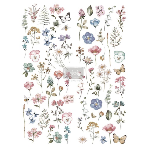 [655350636937] Redesign decor transfers delicate fleur 22x 30