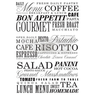 Redesign Décor Transfers® - Delicious Menu - size 58,42 cm x 78,74 cm