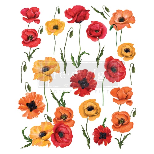 [655350644802] Redesign Décor Transfers® - Poppy Gardens - size 60,96 cm x 76,20 cm