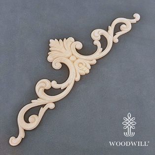 Wood Carving Decorative Center 12.5cm x 44.5cm