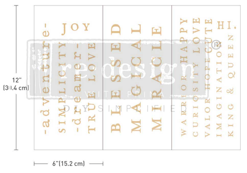 [655350657383] Decor Transfers® - Powerful Words