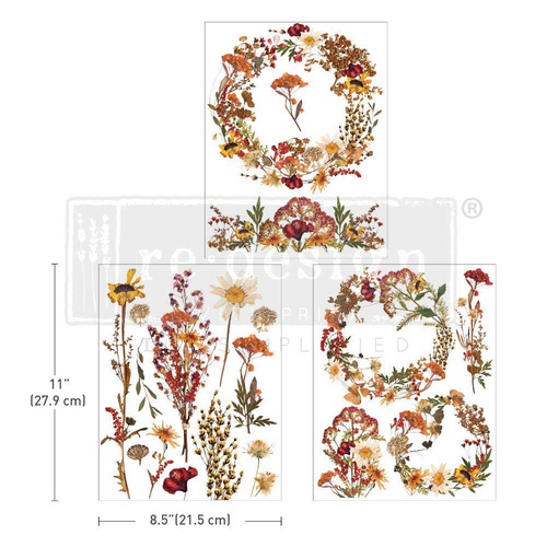 [655350660154] Decor Transfers® 8.5x11 - Dried Wildflowers