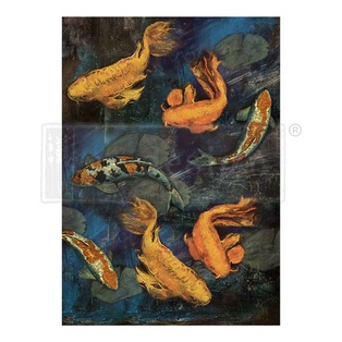 A1 Decoupage Fiber - Koi Pond