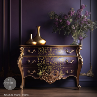 Decor Transfers® Gold Foil Kacha - Manor Swirls