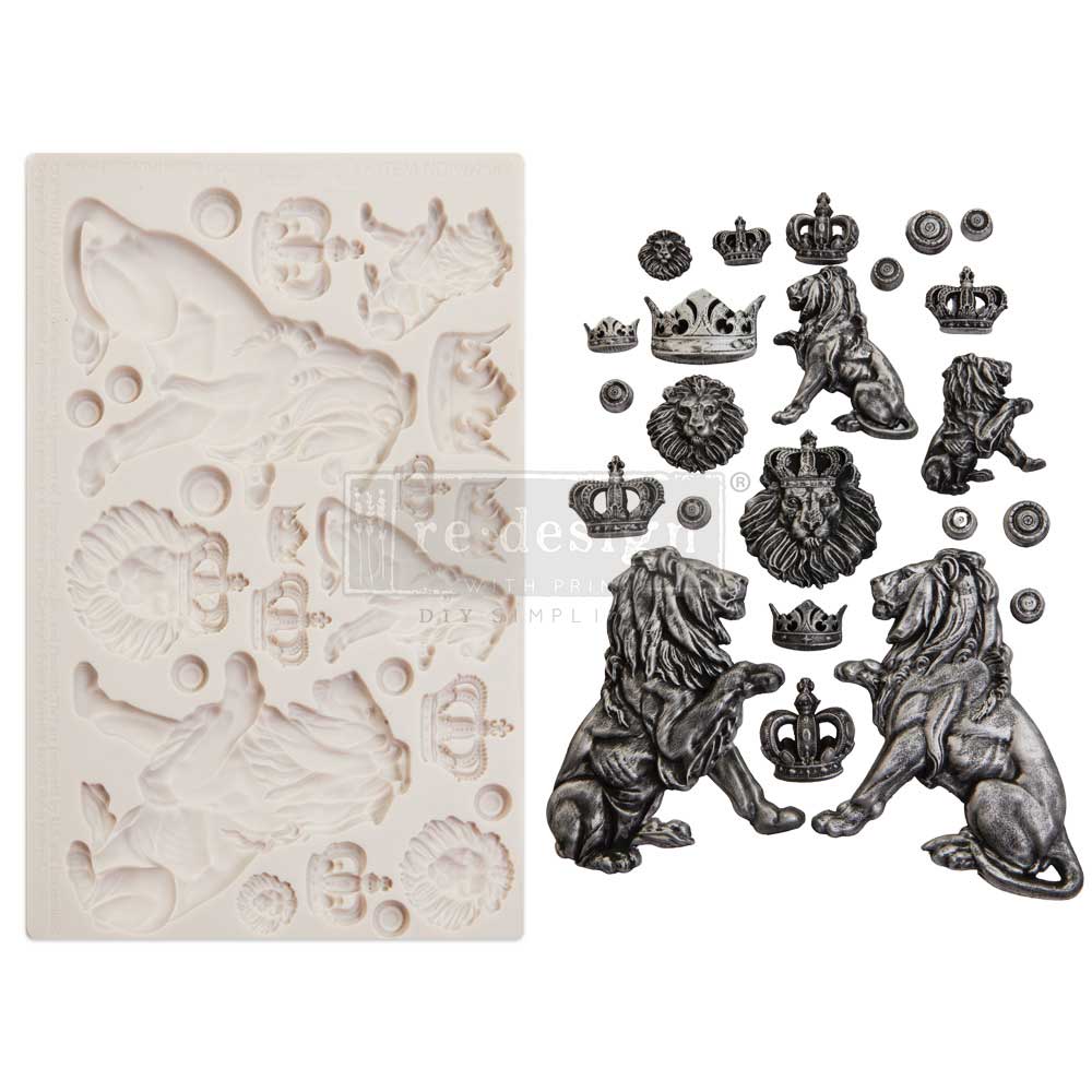 [655350969547] Finnabair - Moulds - REGAL LIONS - 1 pc - 12,7 cm x 20,32 cm