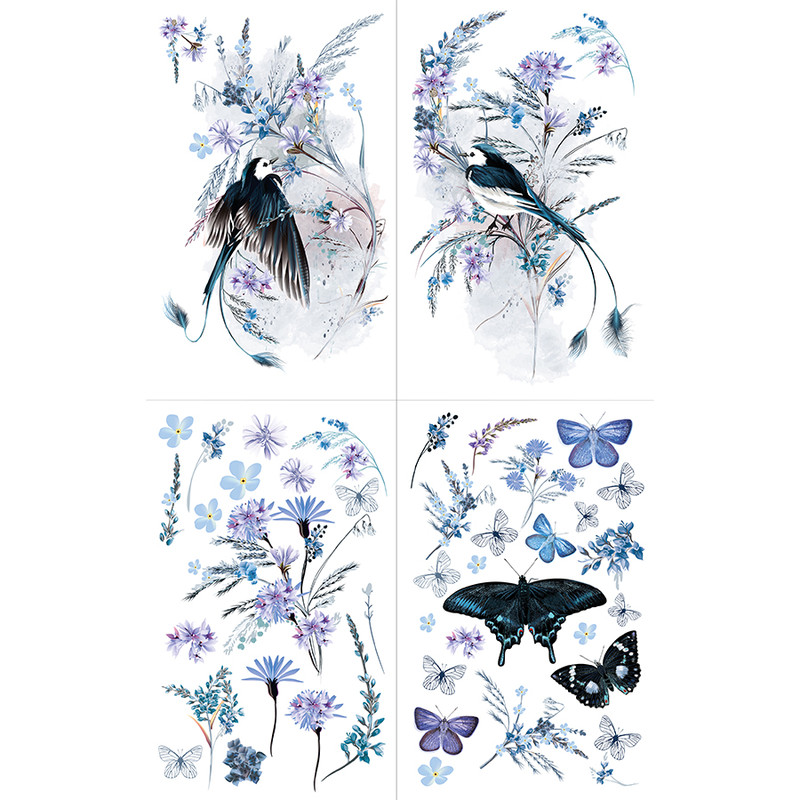 [781718949859] Hokus Pokus - Oiseau Blue - 4 Sheets