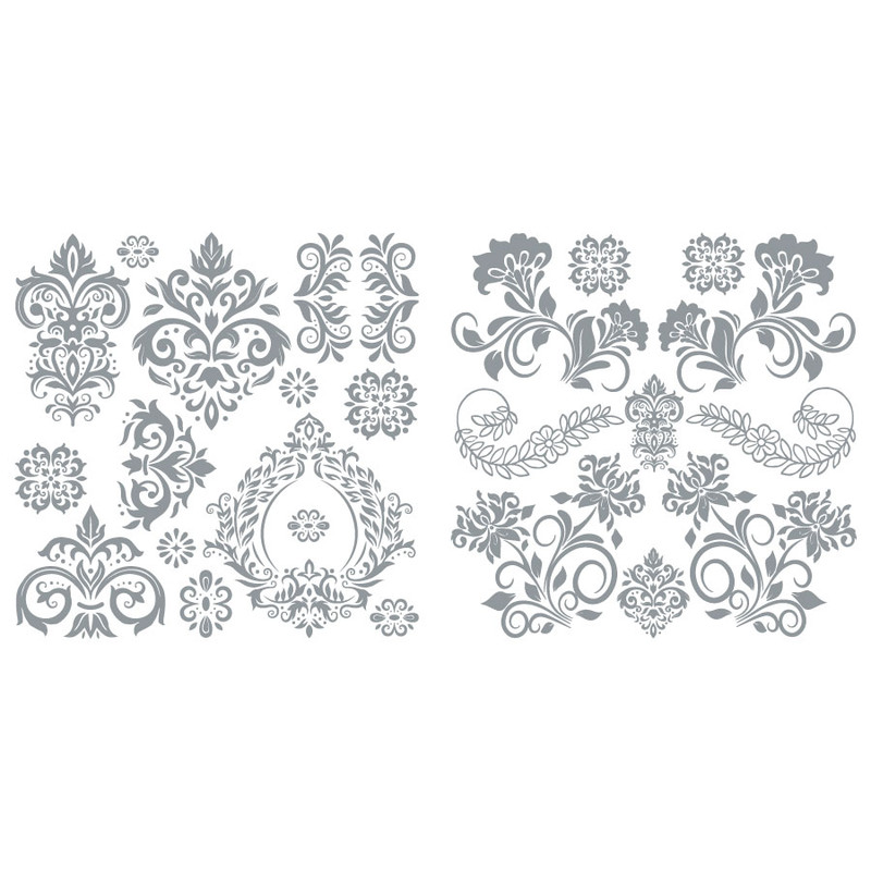 [672975863296] Hokus Pokus - Rococo - Silver - 2 Pieces