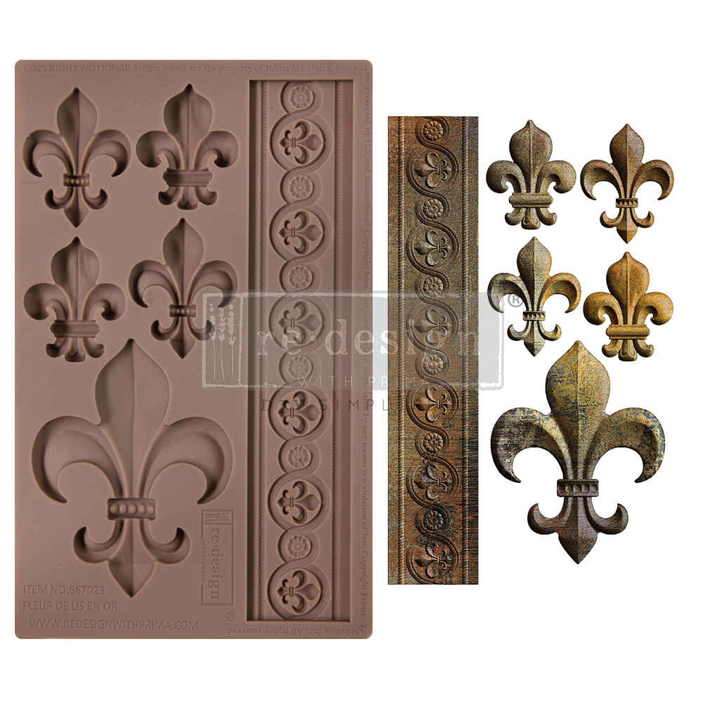 [655350667023] Decor Moulds® - Fleur De Lis En Or