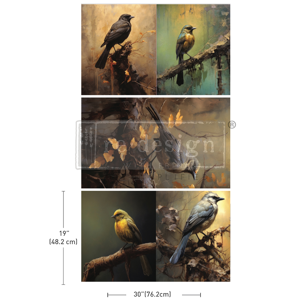 [655350671808] Decoupage Decor Tissue Paper Pack - Avian Dreamscape