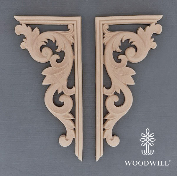 [802160] Decorative Corners set of 2 pieces 19cm x 9cm