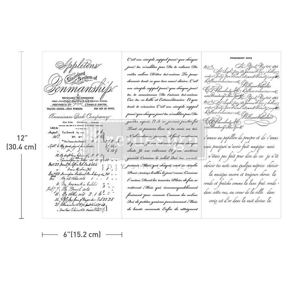 [655350675592] Small Transfers - Vintage Script Mastery