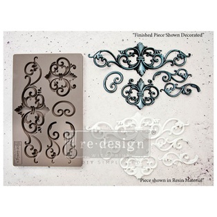 Redesign Décor Moulds® - Tillden Flourish - 1 pc, 12,7 cm x 20,32 cm, 8mm thickness