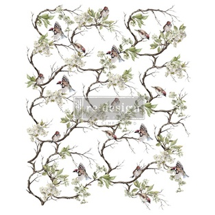 Redesign Décor Transfers® - Blossom Flight - Total sheet size 63,50 cm x 86,36 cm, cut into 3 sheets