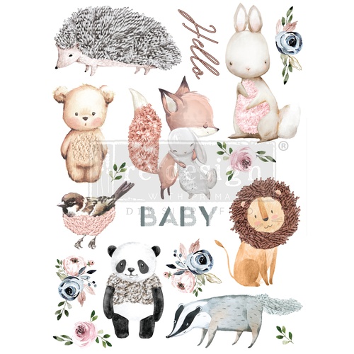 [655350642990] Redesign decor transfers hello baby size 22x30