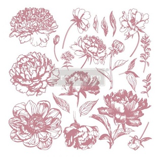 Redesign Decor Clear-Cling Stamps - Linear Floral