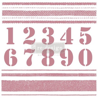 Redesign Decor Clear-Cling Stamps - Stripes