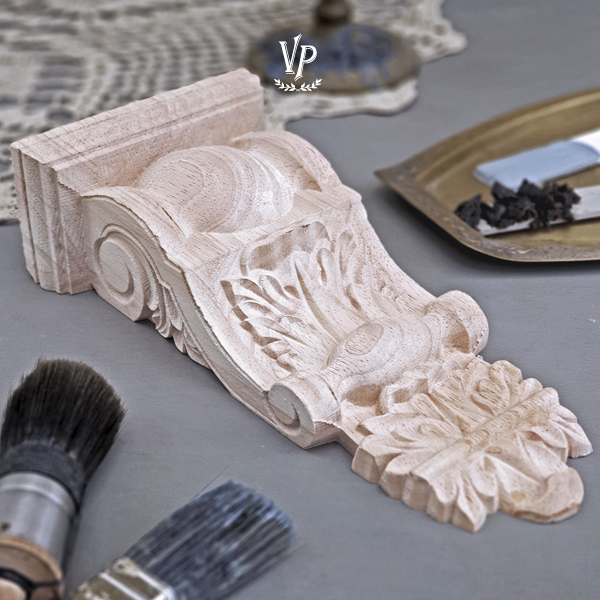 [700311] Wood ornament - Corbel - 12 x 24 x 6,5