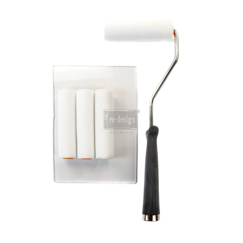 [655350635855] Redesign Roller Brush Set - 1 roller handle, 4 foam rollers, 1 acrylic block