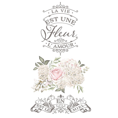 [655350632878] Redesign Décor Transfers® - La Vie Est Une Fleur 17&quot;x 27&quot;